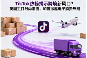 TikTok熱榜揭示跨境新風(fēng)口？英國主打時尚潮流，印度掀起電子消費熱潮