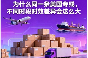 為什么同一條美國專線，不同時段時效差異會這么大