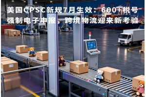 美國CPSC新規(guī)7月生效：600+稅號強(qiáng)制電子申報(bào)，跨境物流迎來新考驗(yàn)