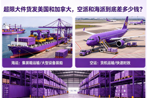 超限大件貨發(fā)美國和加拿大，空派和海派到底差多少錢？