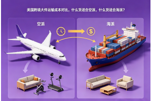 美國跨境大件運輸成本對比，什么貨適合空派，什么貨適合海派？
