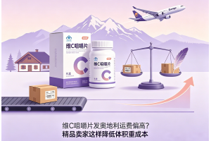 維C咀嚼片發奧地利運費偏高？精品賣家這樣降低體積重成本