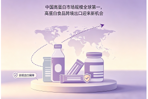 中國高蛋白市場規模全球第一，高蛋白食品跨境出口迎來新機會