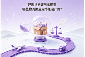 輕拋貨想要節省運費，哪些物流渠道支持免泡計費？