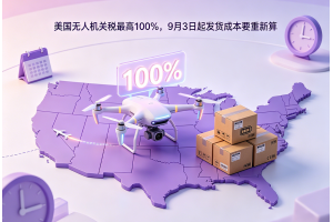美國無人機關稅最高100%，9月3日起發貨成本要重新算