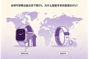全球可穿戴設備出貨下降2%，為什么智能手表還能增長6%？