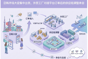 日韓市場(chǎng)大促集中出貨，外貿(mào)工廠對(duì)接平臺(tái)訂單后的供應(yīng)鏈調(diào)整體會(huì)