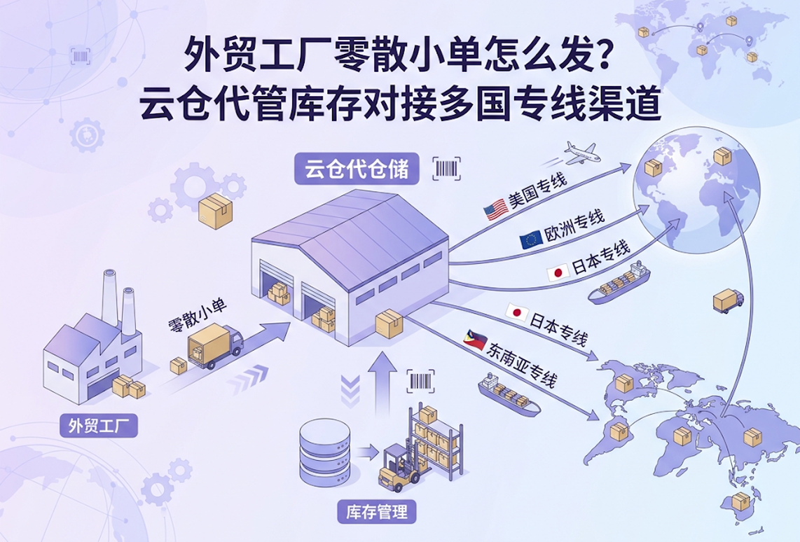 外貿(mào)工廠零散小單怎么發(fā)？云倉(cāng)代管庫(kù)存對(duì)接多國(guó)專線渠道