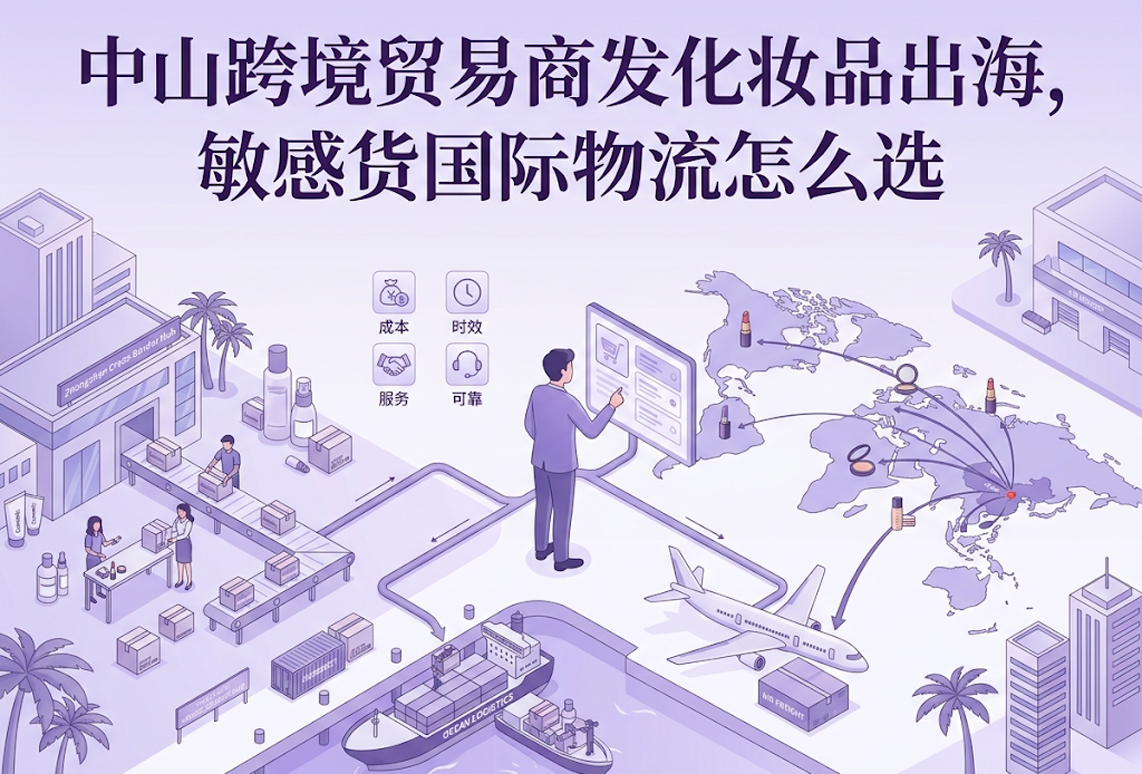 中山跨境貿易商發化妝品出海，敏感貨國際物流怎么選